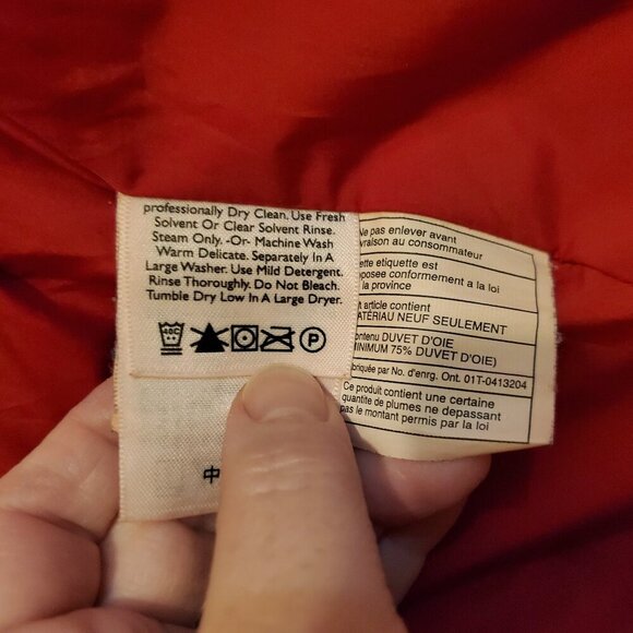 Eddie Bauer Premium Goose Down Quilted Puffer Vest - Bright Red - XS - Picture 9 of 9